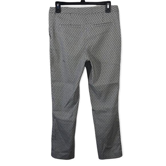 Mario Serrani Geometric Print Black and White Slim Cropped Chino Pant size 8 - Picture 5 of 9